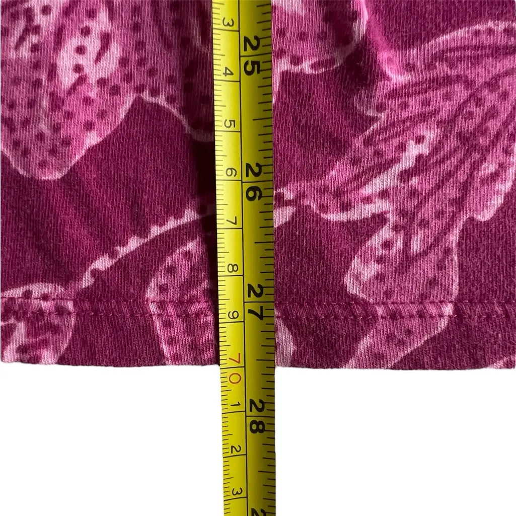We The Free People NWOT Nina Printed Relaxed Oversized Tee Shirt in Magenta Combo Size XS - Image 11