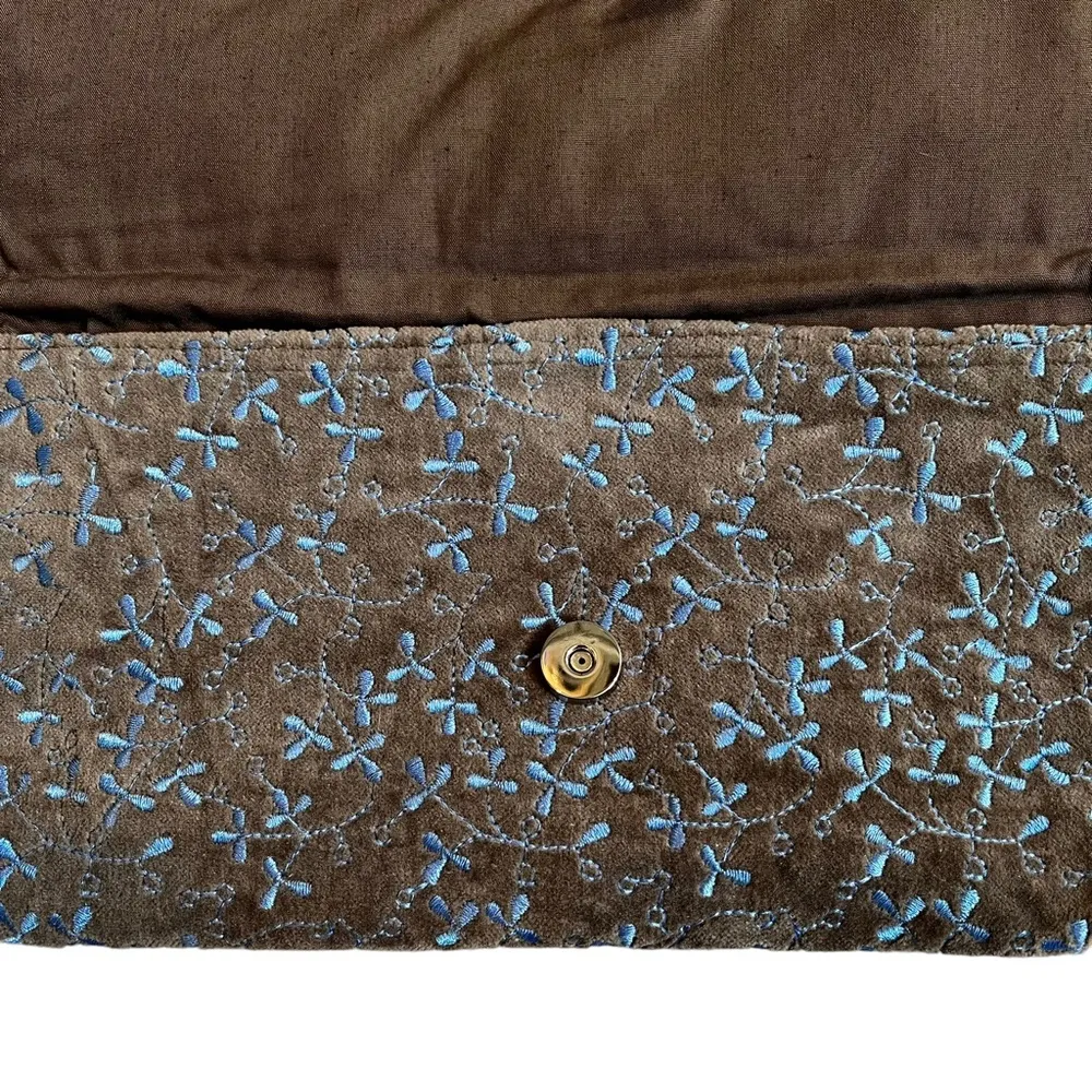 Gap  Velour Embroidered Clutch - Image 9