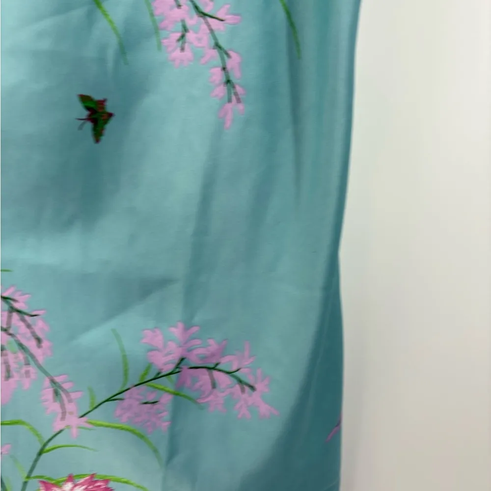 Natori Bloomingdale’s Floral Print Satin Slip polyester v neck Nightgown large - Image 8