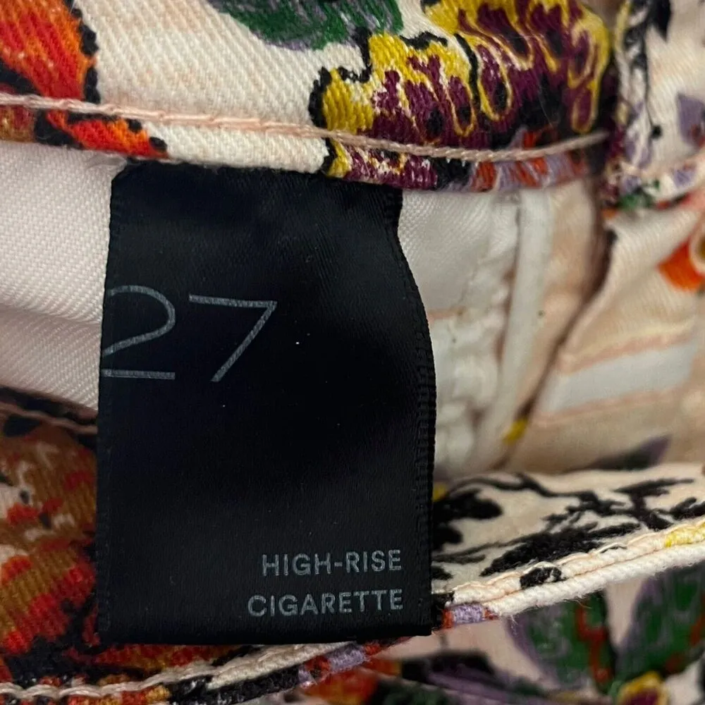 Anthropologie Pilcro Slim Floral Jeans High Rise Ankle Cigarette Womens Size 27 - Image 13