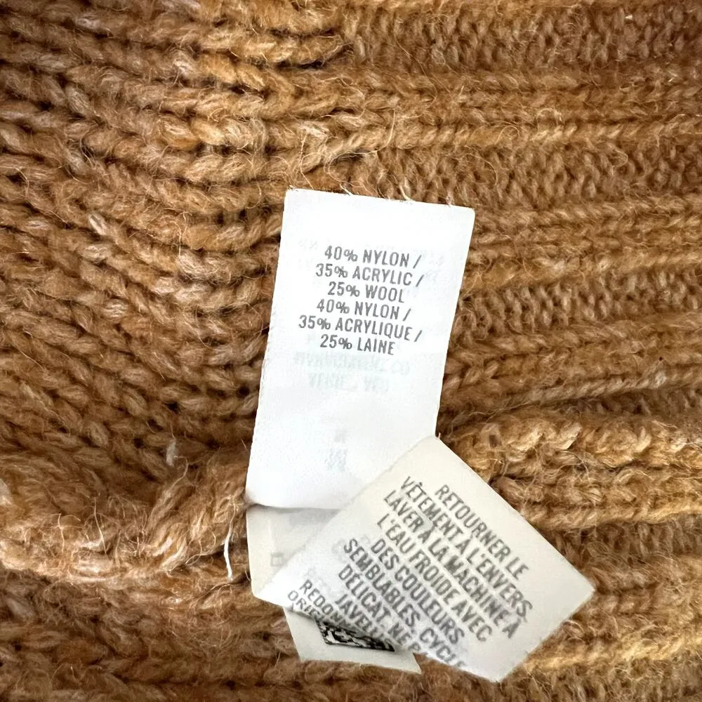 Aerie Wool Bronze Chunky Knit Turtleneck Sweater - Image 7