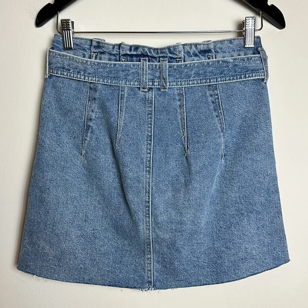 We The Free East of Eden Paper‎ Bag Denim Belted Skirt - Image 8