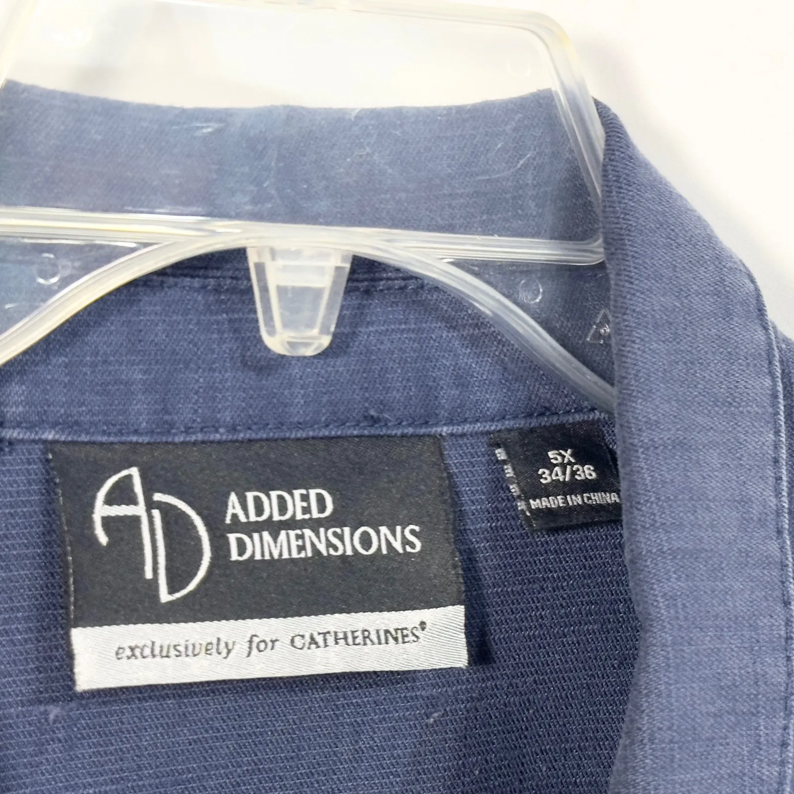 Added Dimensions Catherines Plus Size 5X Denim Jacket 34W 36W Blue Jean 1229 - Image 8