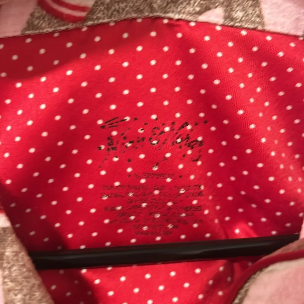 Nick and Nora Pink and Brown Monkey with Santa Hat Nightgown Size Medium - Image 3