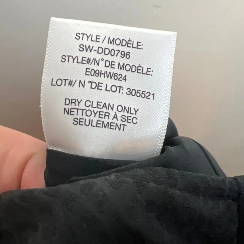 Helmut Lang Black Tissue Silk Textured Midi Dress Sz. 00 - Image 10