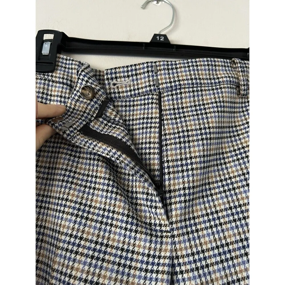 DKNY Women’s Houndstooth Plaid Dress Pants Sz 4 Career Workwear Preppy Academia - Image 3