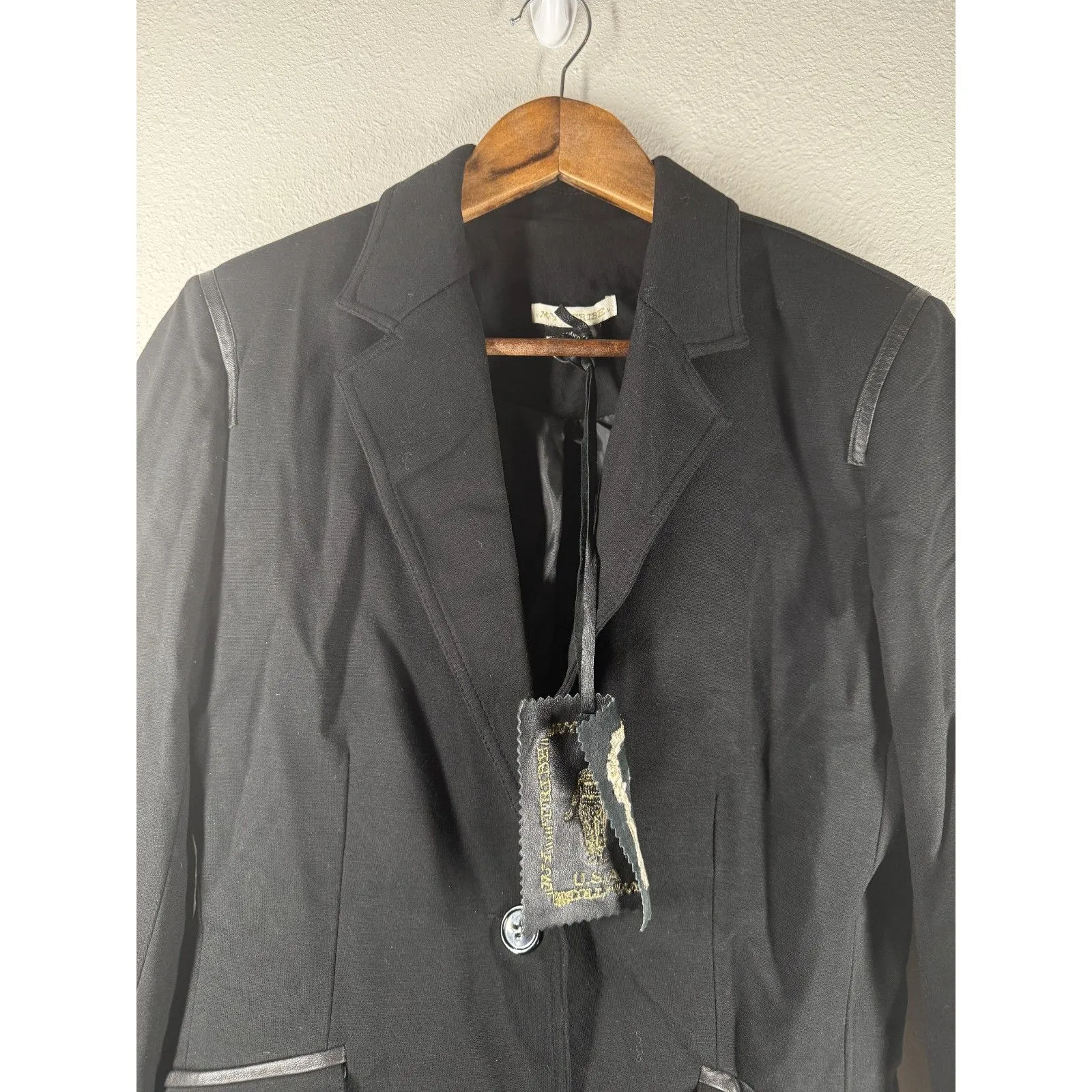 NWT My Tribe Womens Black Blazer Jacket Sz L Career Professional Old Money Size L - Image 2