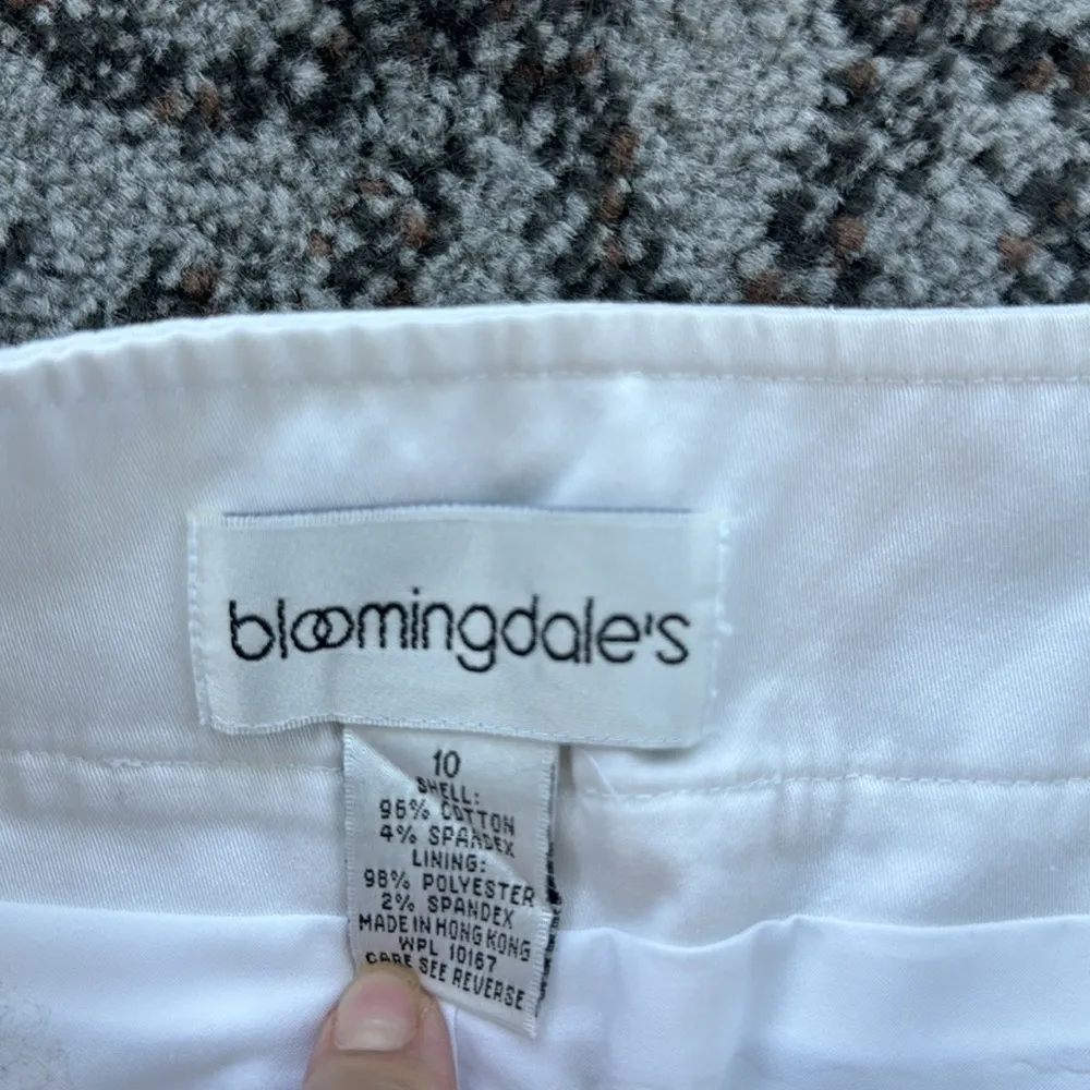 Bloomingdale’s Belted Pencil Skirt White 10 - Image 5