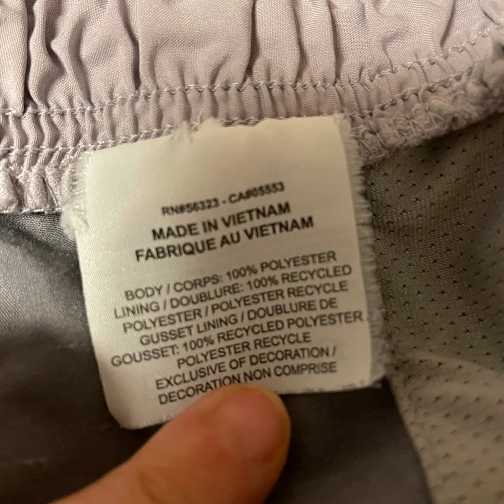 Nike Athletic Striped Running Shorts Grey Small - Image 3