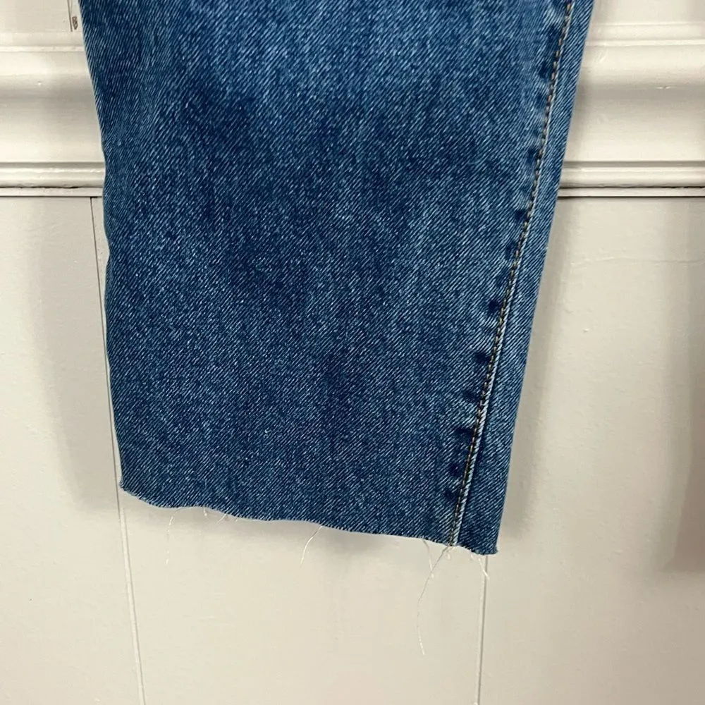 Forever21 Premium Distressed Mom Denim Blue Jeans Button Fly Size 29 - Image 6