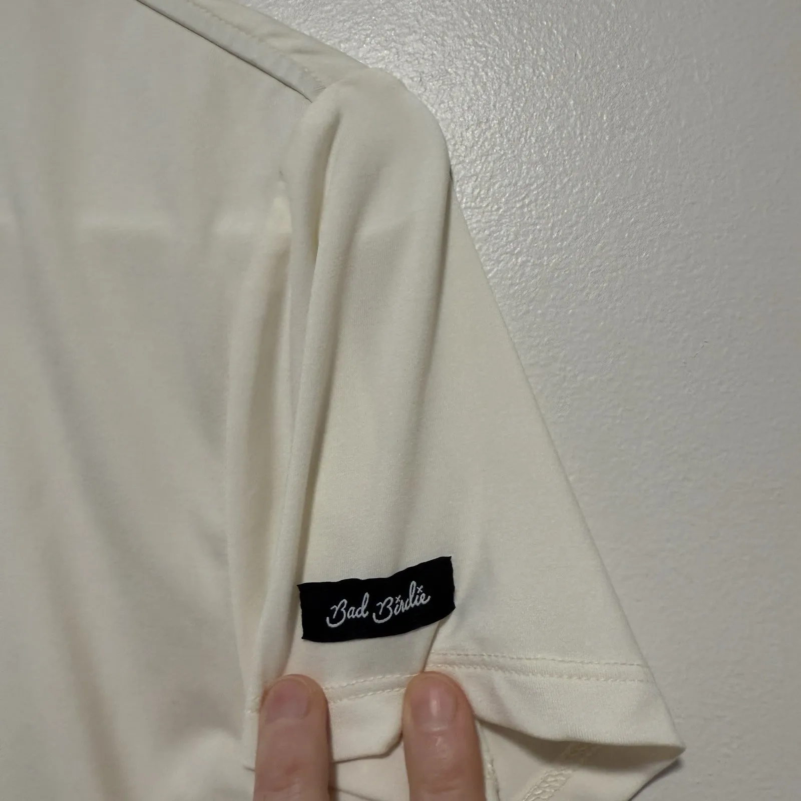 Bad Birdie Cattail Sandstorm Cream Golf Performance Polo Shirt Size Medium - Image 4