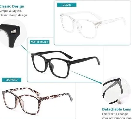 Gaoye Computer Reading Blue Light Glasses Leopard Frames - Image 7