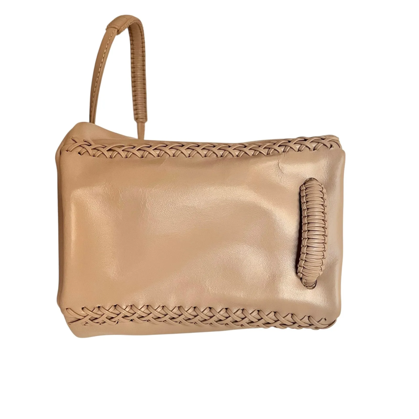 Callista Latte Beige Smooth Leather Pouch Bag Pink - Image 2