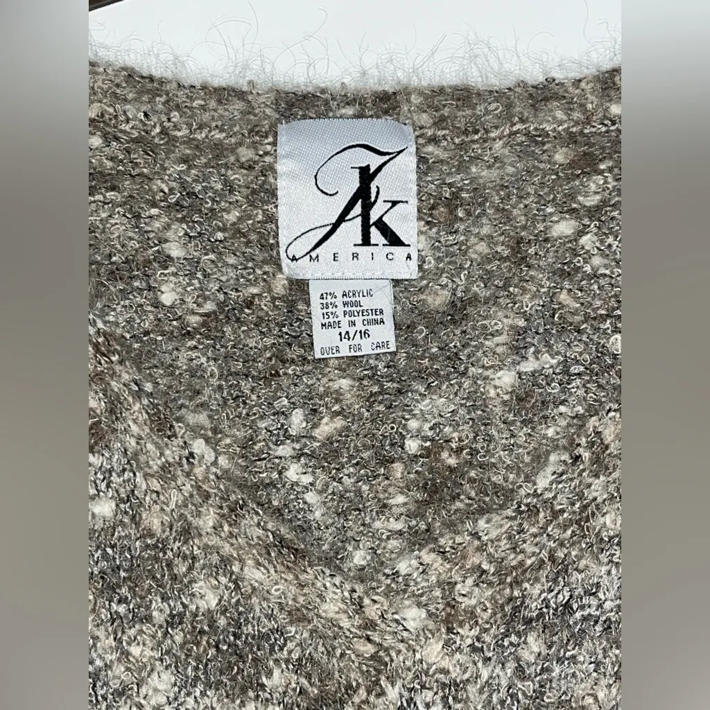 JK America Vintage Pullover Tunic Knit Wool Blend Mixed Fiber Warm Sweater 14/16 Tan Size undefined - Image 15