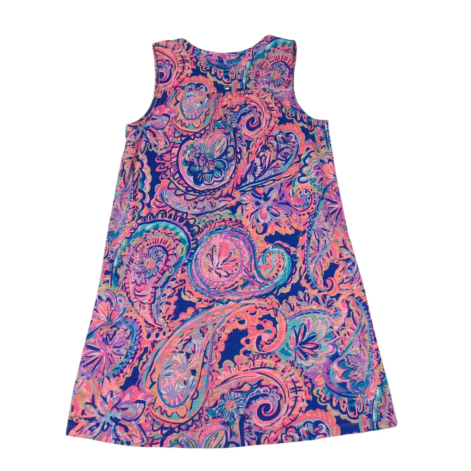 Lilly Pulitzer‎ Dev Dress Shift Drop Me A Lime Womens Medium Sleeveless Paisley - Image 2