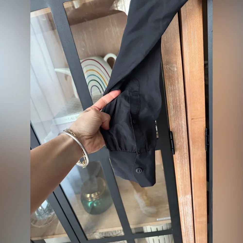 Rag & Bone Silk Midi Dress amber slit knot front long sleeve v-neck grunge 90s - Image 5