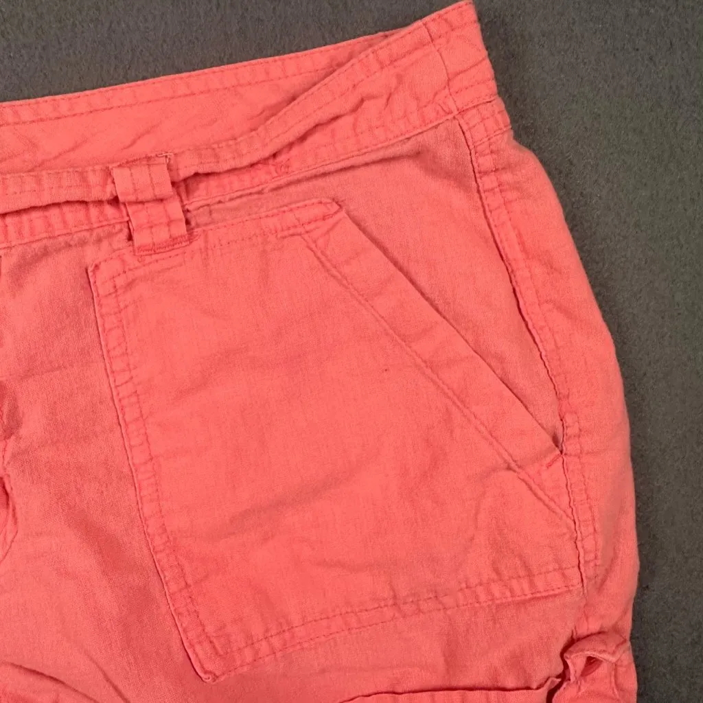 Gap Factory Womens 14 Aubrey Pink Linen‎ Blend Flat Front Shorts 2.5 Inseam - Image 3