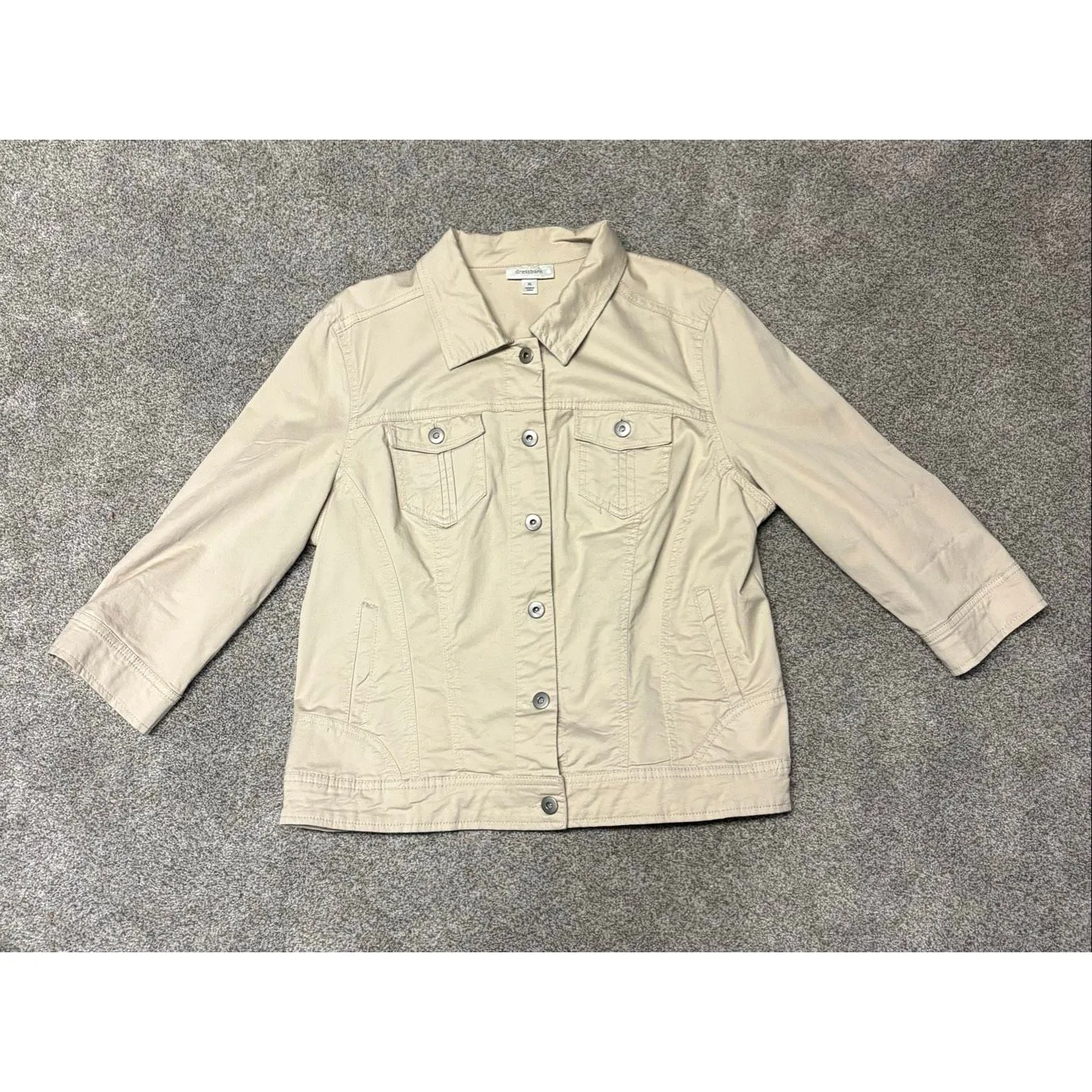 Dressbarn Denim Tan Jacket Sz. XL - Image 3