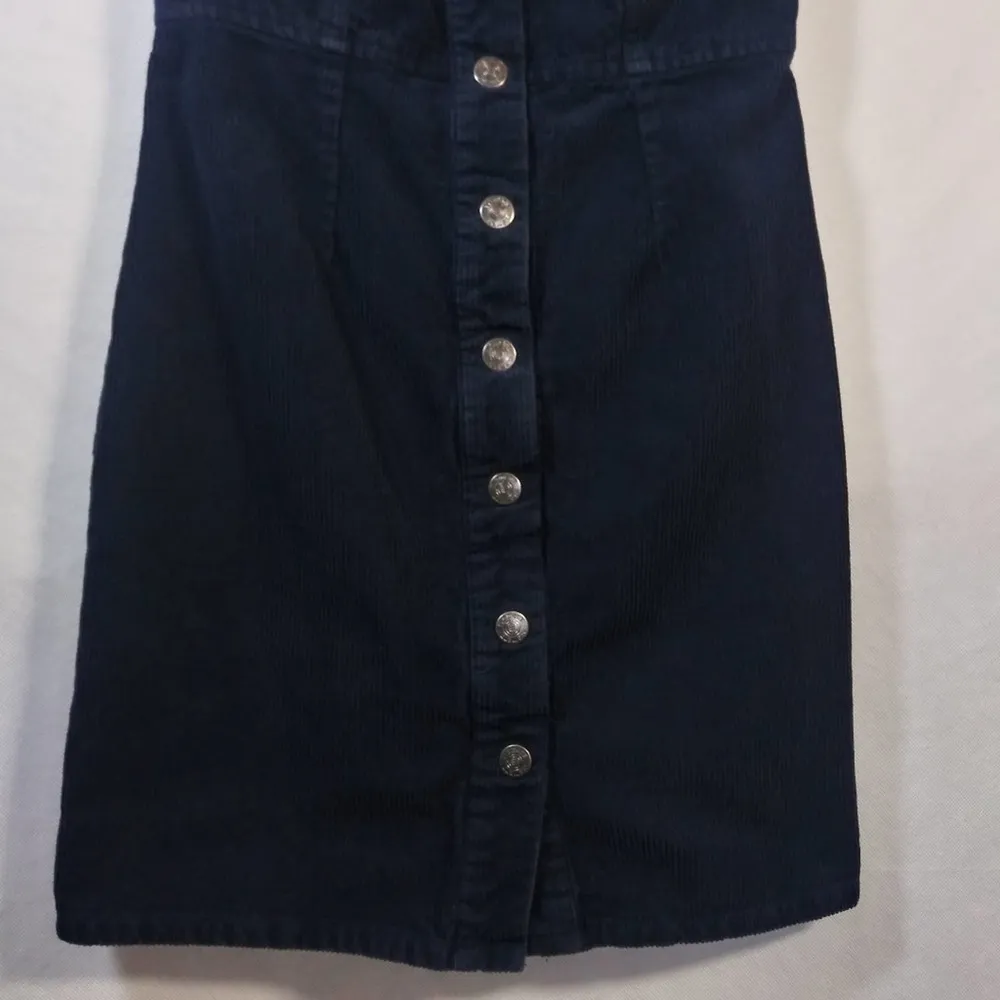 ELEMENT Skateboards Money Sleeveless Strap Blue Corduroy Dress Size S - Image 4