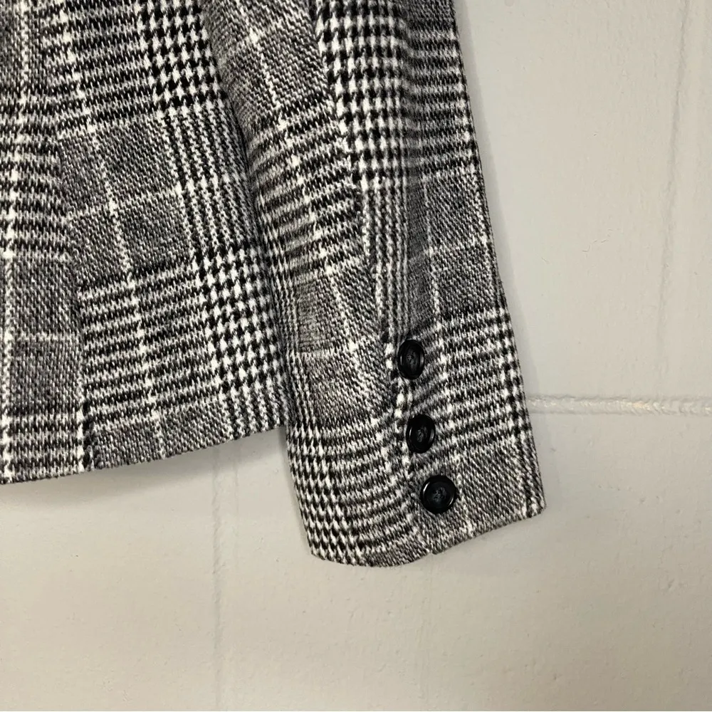 Cupcakes & Cashmere Houndstooth Plaid Single Button Blazer Women’s Size 2 - Image 6