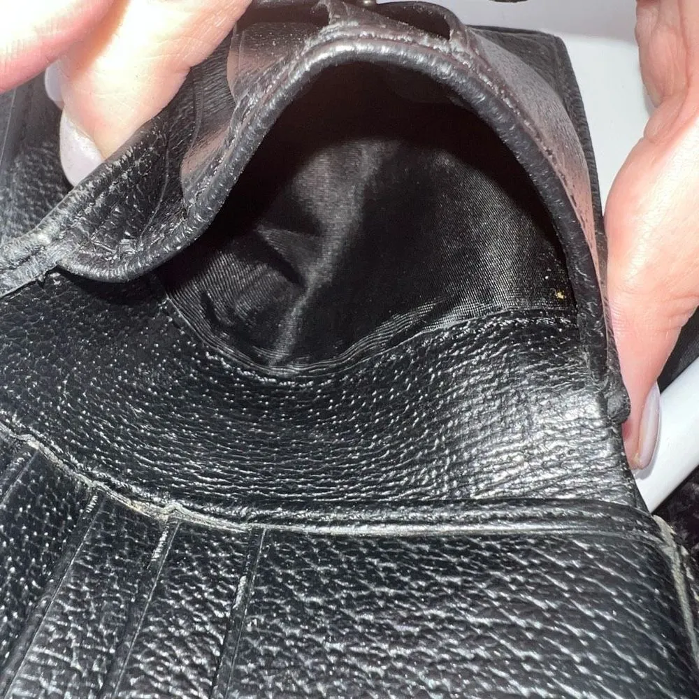 GUCCI VINTAGE GUCCISSIMA GOLD BUCKLE LEATHER GG CANVAS WALLET BIFOLD PURSE ITALY - Image 9