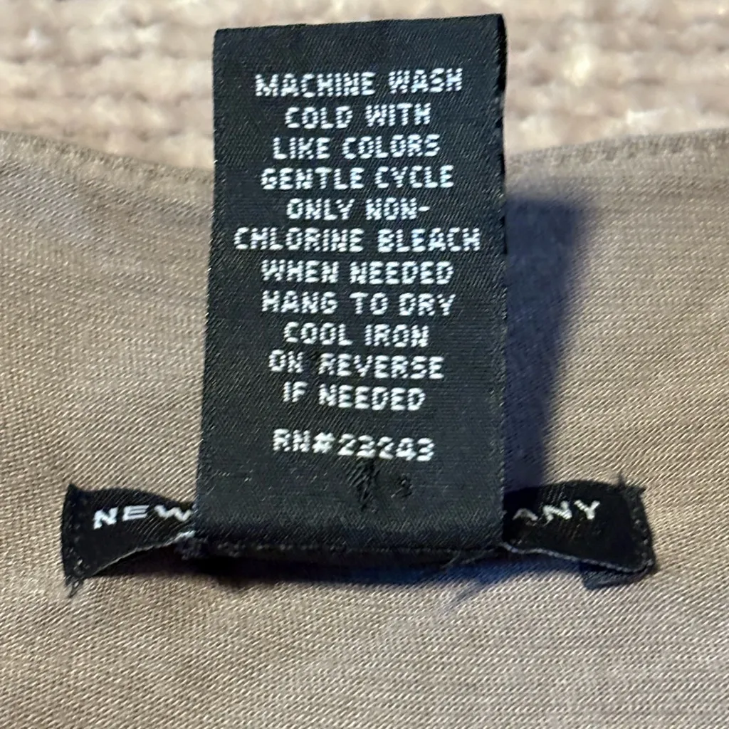 NY & Co Sleeveless Tank Dress Cocktail Club Wear Tiered Ruffle Asymmetrical Sexy Tan Size XS - Image 8