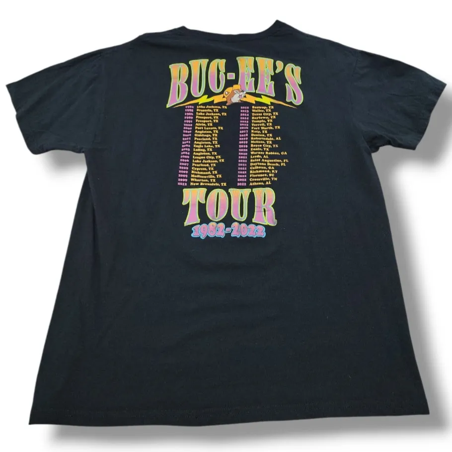 Shirt Size Large 1982-2022 Buc-ee's Beaver Believer Tour Graphic Print Unisex T-Shirt - Image 5