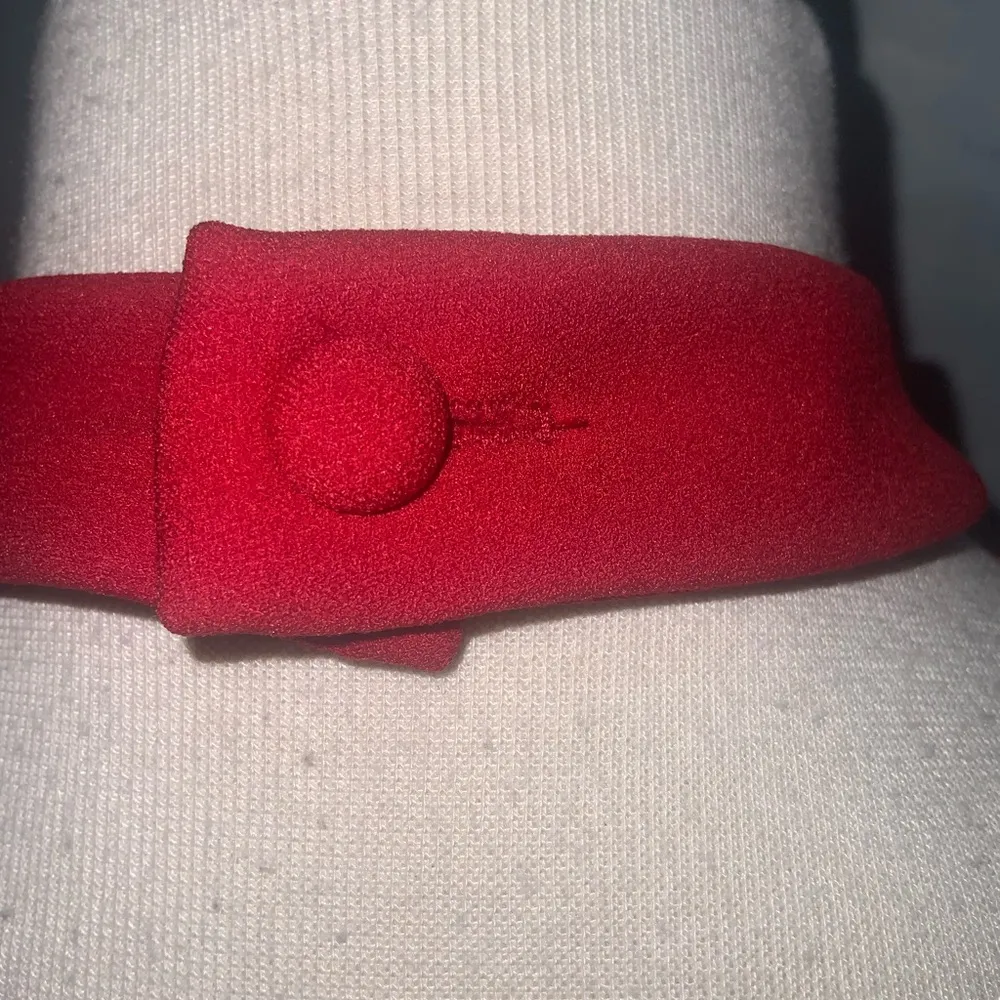 BeBe Red Halter Stretch Knjt Knee Length Party Holiday Date Night Dress Size 10 - Image 7