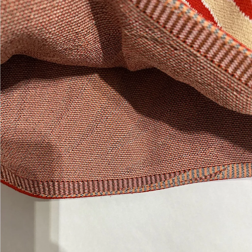 RACHEL Rachel Roy Knit Skirt Tropical Palm Print Size Large Boho Vacation - Image 8