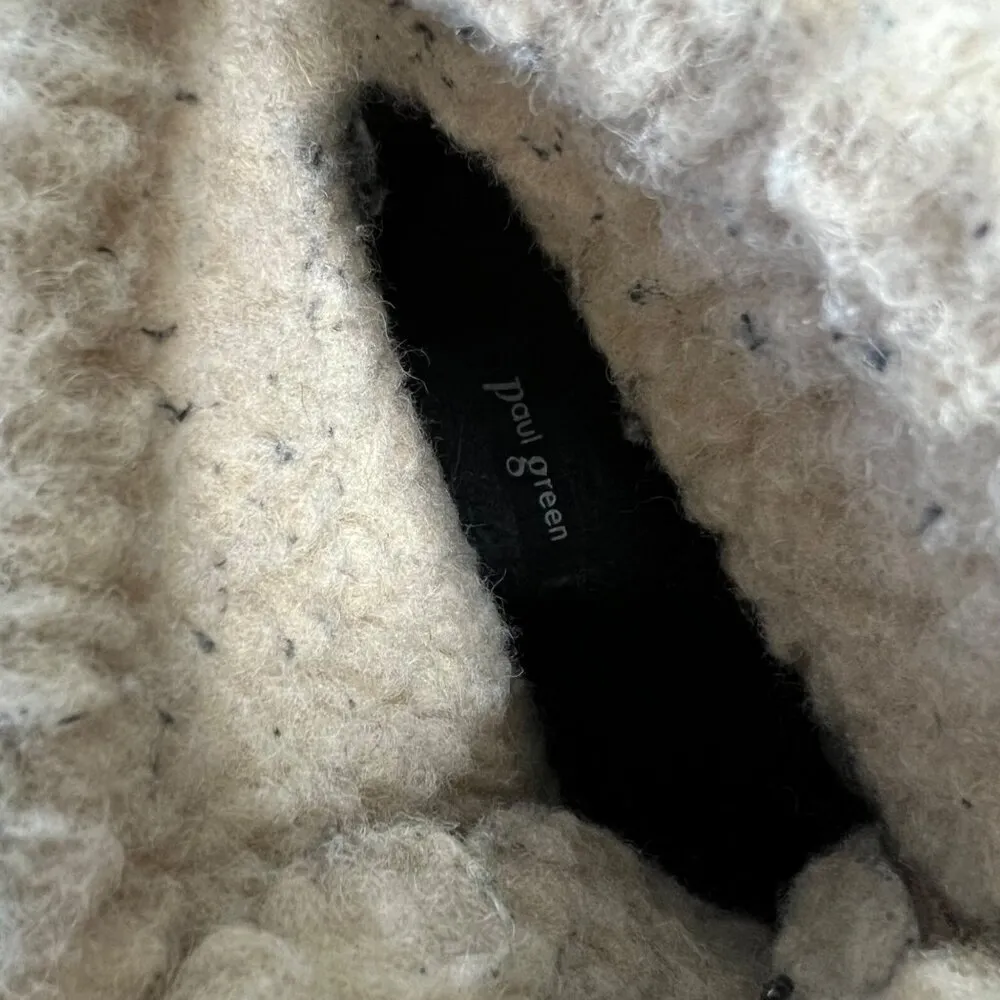 Paul Green Lace Up Platform Hiking Ankle Boots Tan‎ Suede Gorpcore Size 6.5 US - Image 11