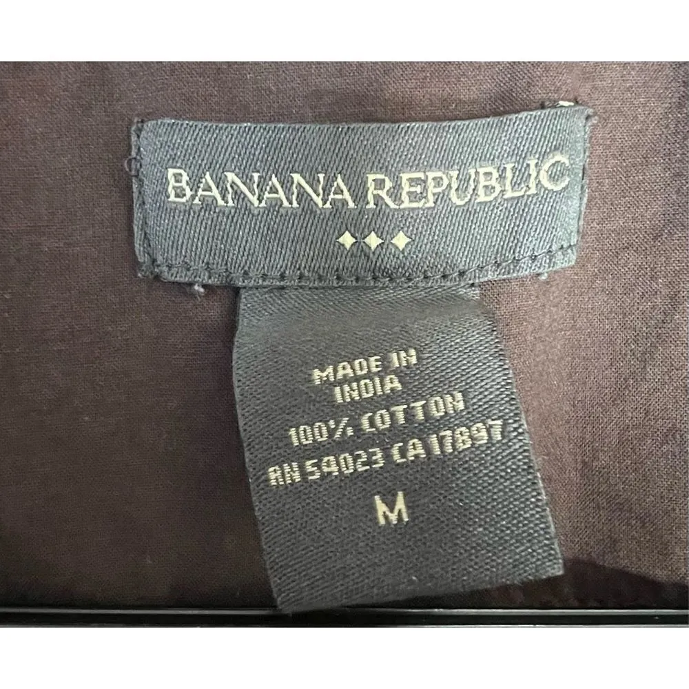 Banana Republic Brown Long Sleeve Button Up Collared Blouse - Image 2