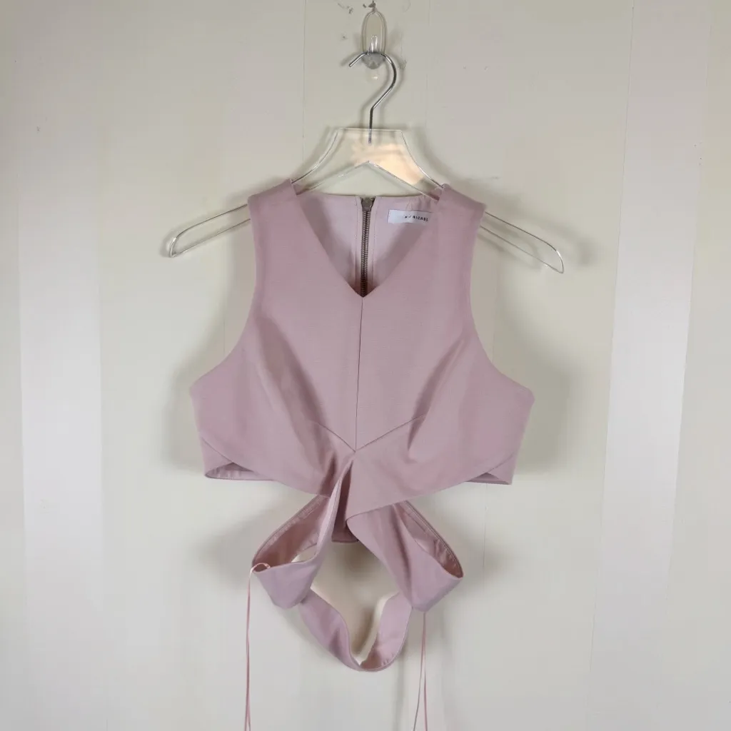 Nicholas Vintage Ponti Wrap Band Crop Top - Image 11