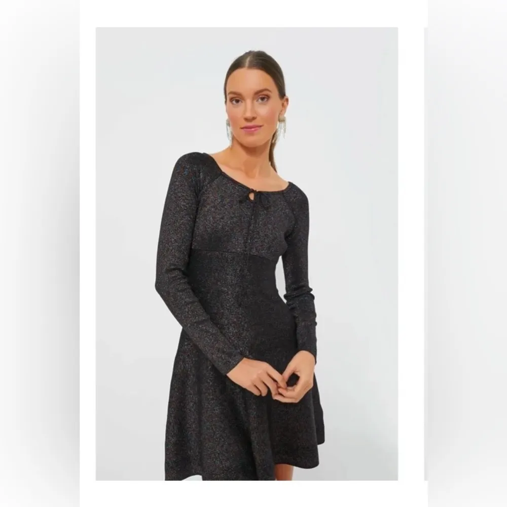 Hyacinth House Selena Dress Black Shimmer Size XS NWT Holiday Party Mini - Image 2