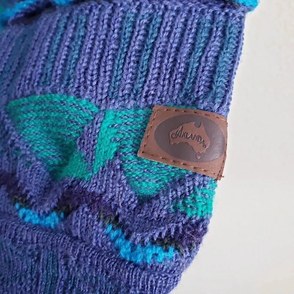 Aklanda‎ Vintage Australian Wool Button Down Cardigan Green Size M - Image 3