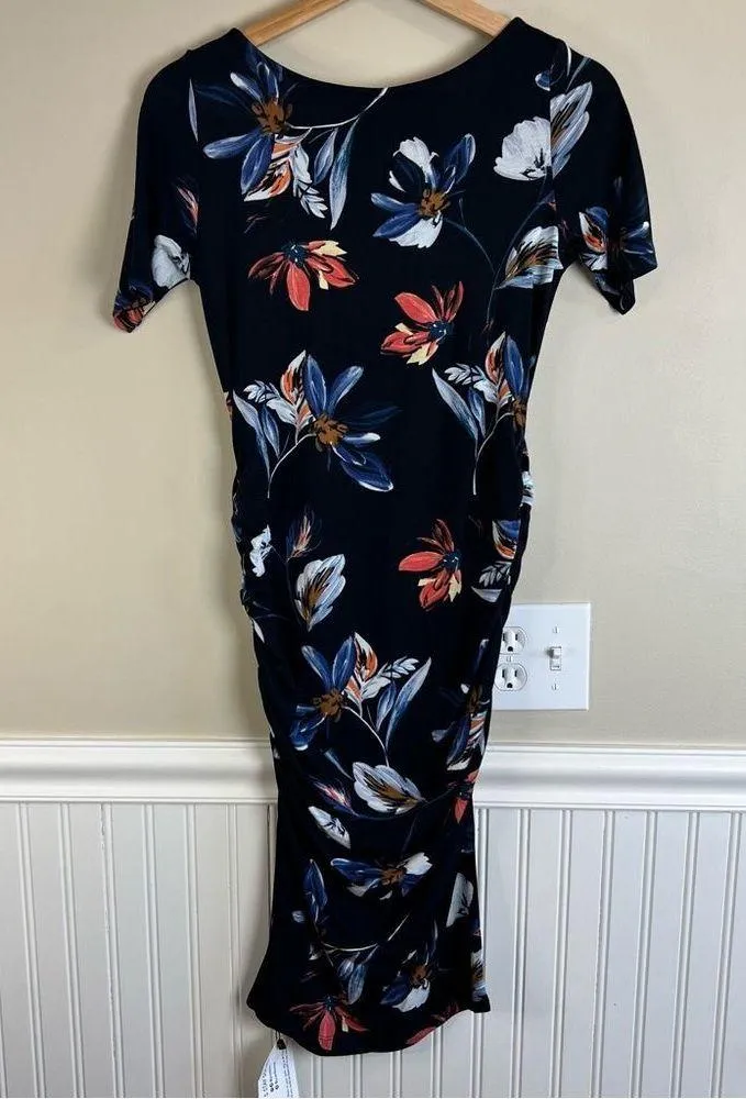 Yumi Kim NWT Blossom Maternity Dress Blossom Sky Floral Ruched Midi Dress XXS - Image 6