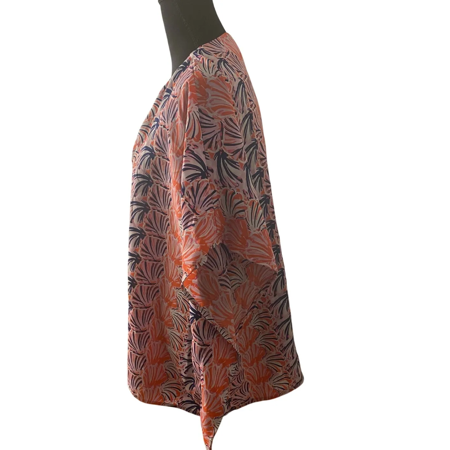 Simply Southern Lightweight Shell Tunic Blue Med Coastal Resort Wear Beach Vacay - Image 2