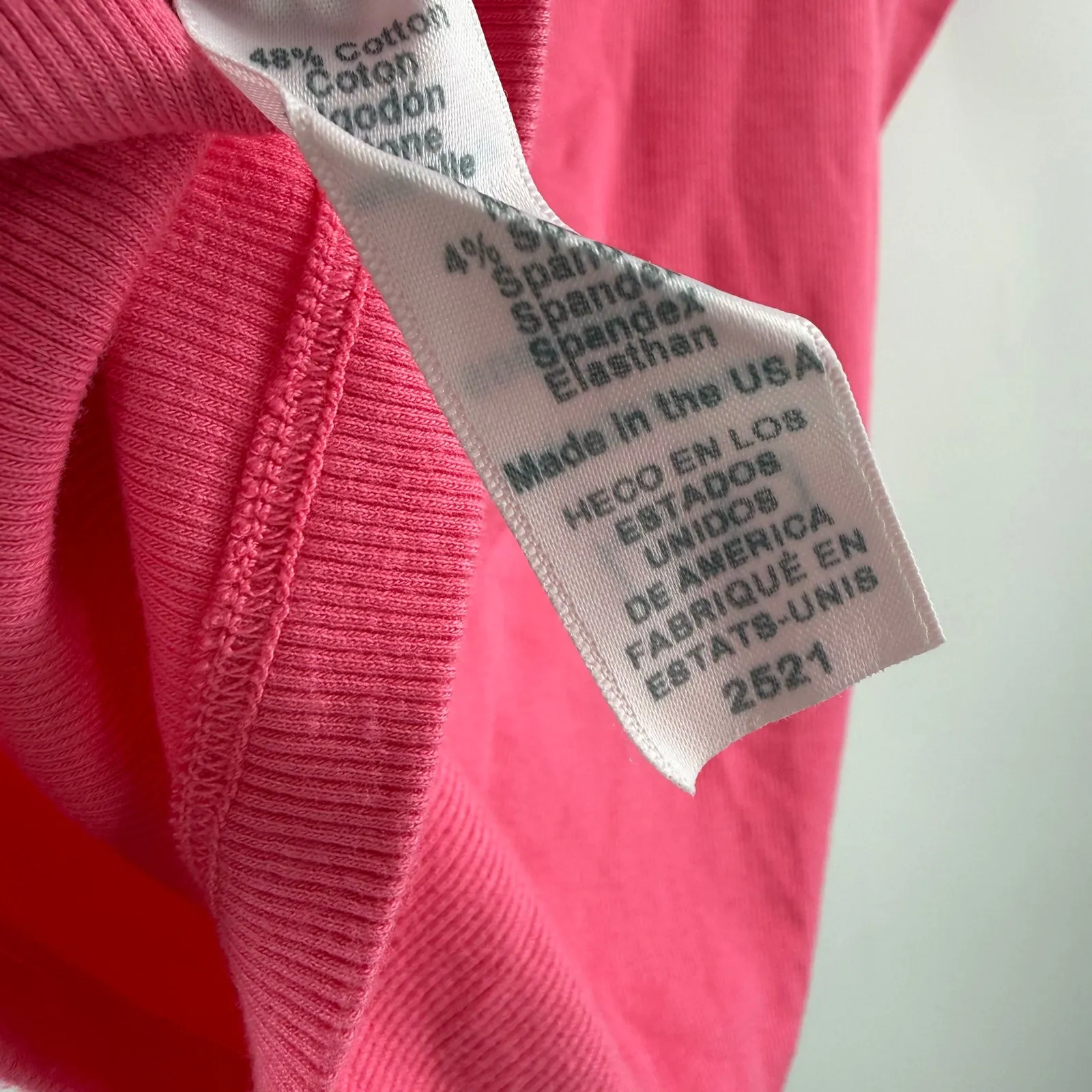 Michael Stars Top Women's Size Extra Large NEW Amara Zinnia Pink Ribbed NWOT - Image 14