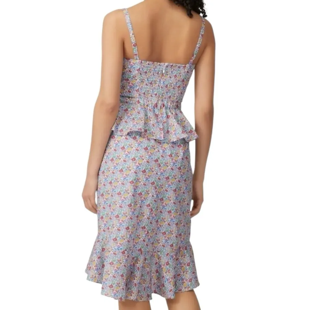 NWT J. Crew Liberty of London Ditsy Floral Ruffle Hem Sleeveless Dress Size 10‎ - Image 2
