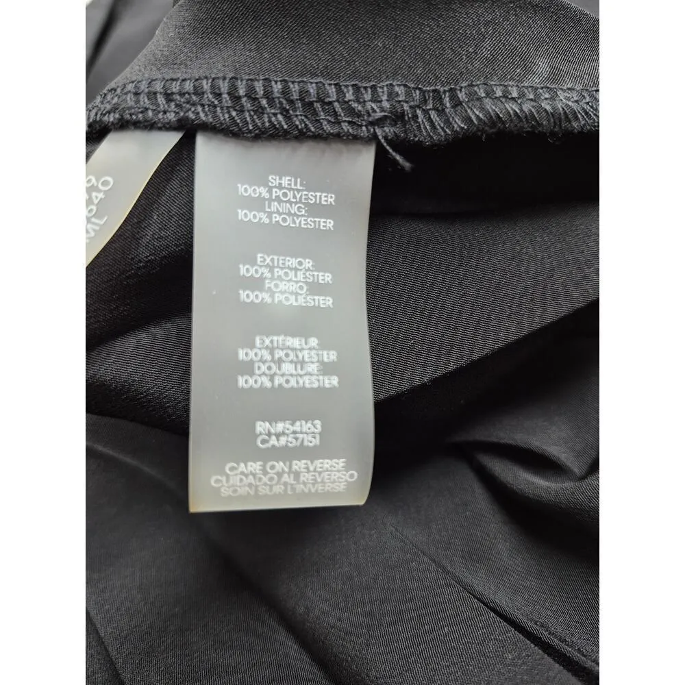 NWT $158. KARL LAGERFELD PARIS pleated skirt dress Blk/Tan/Cream Sz L Black Size L - Image 6