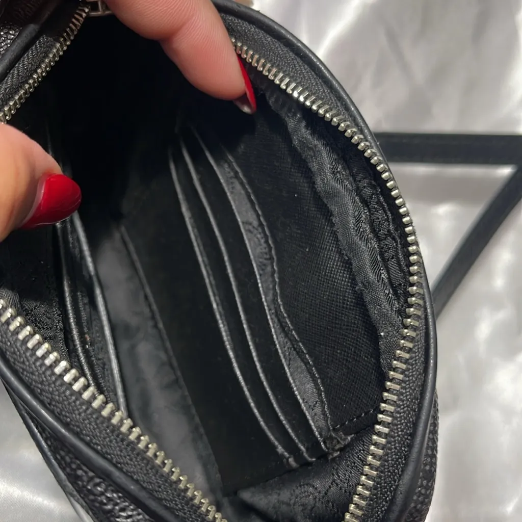 Michael Kors Collection Black Crossbody Bag with Silver Accents - Image 5