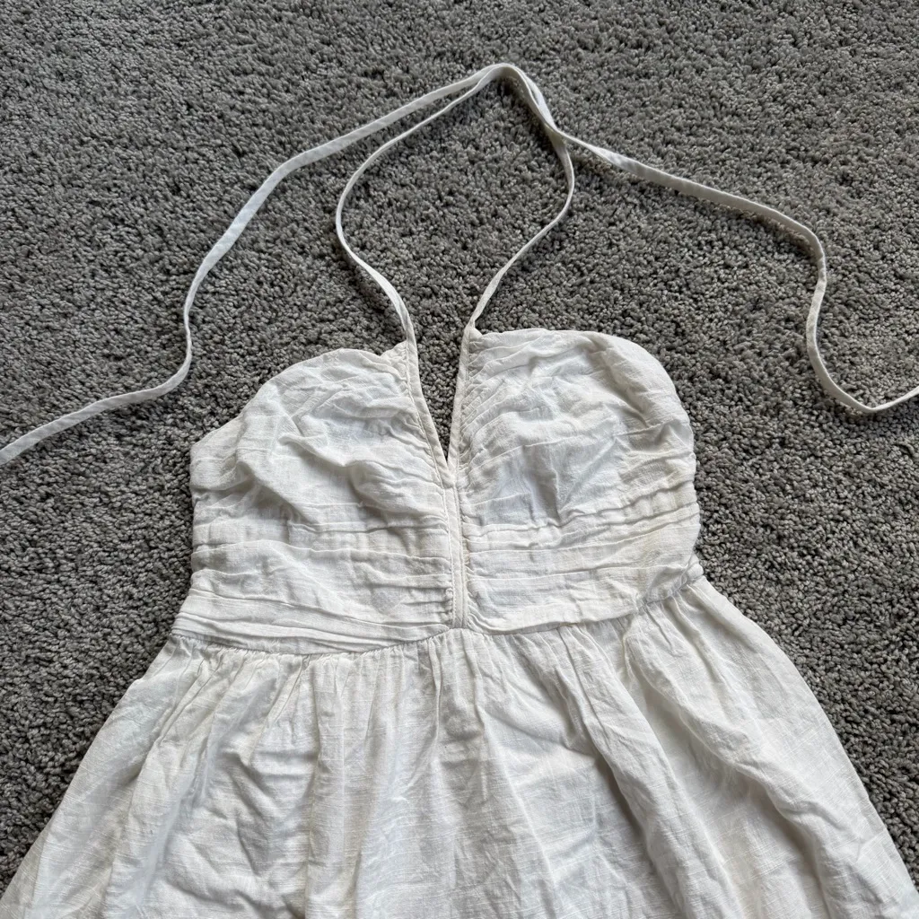 Kendall + Kylie White Halter Mini Dress Size Extra Small - Image 3