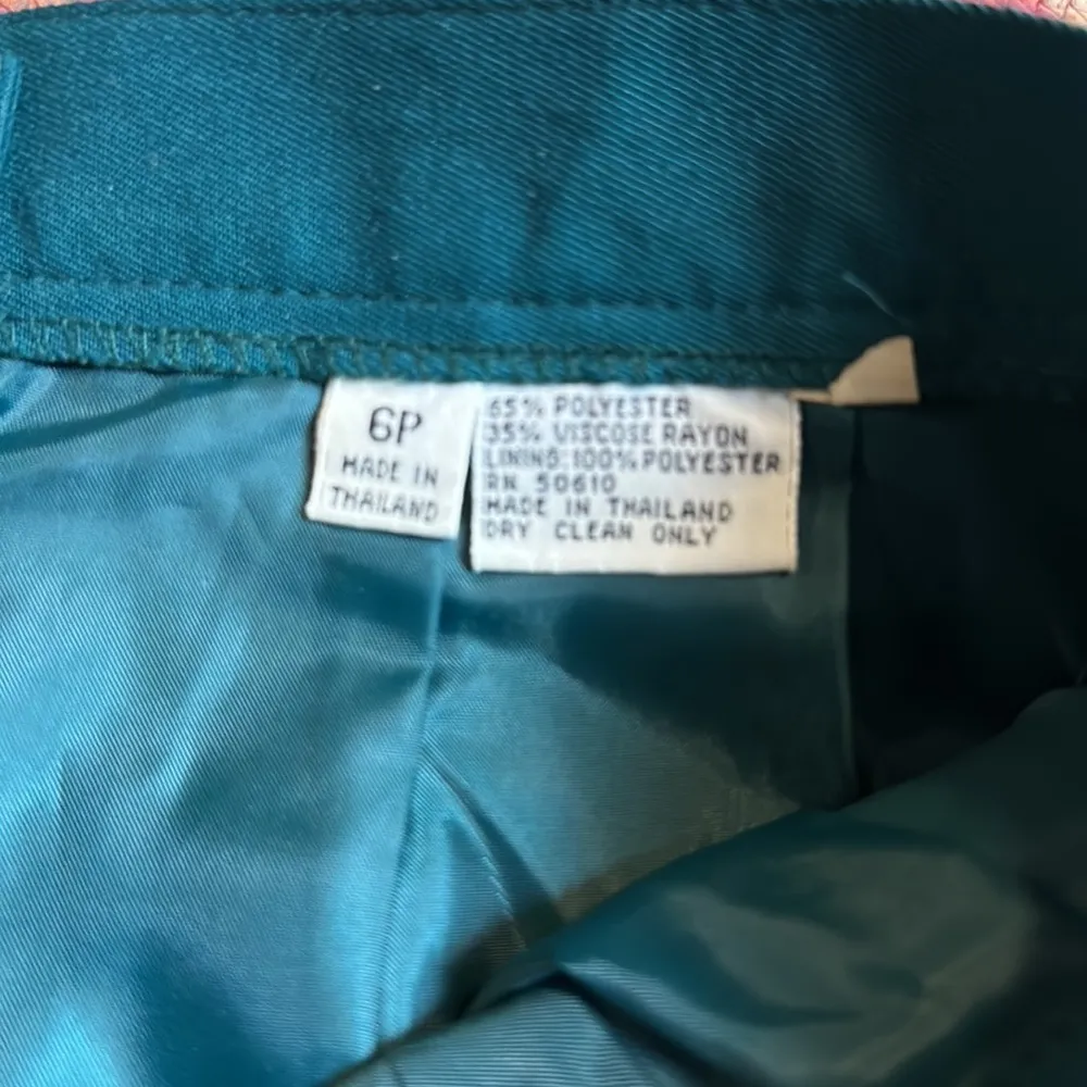 VINTAGE TEAL PENCIL SKIRT Green Size 6P - Image 2
