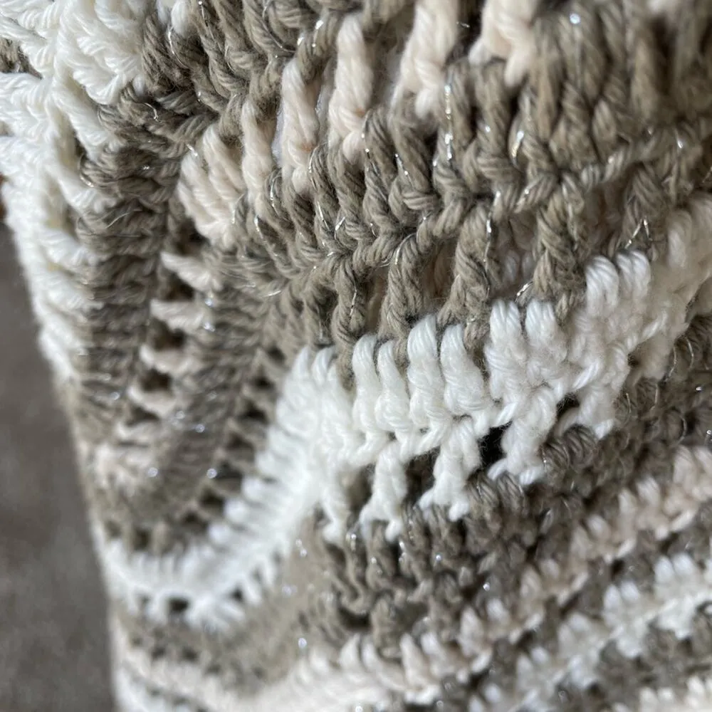 Pure Handknit Cotton Shawl T - Image 5