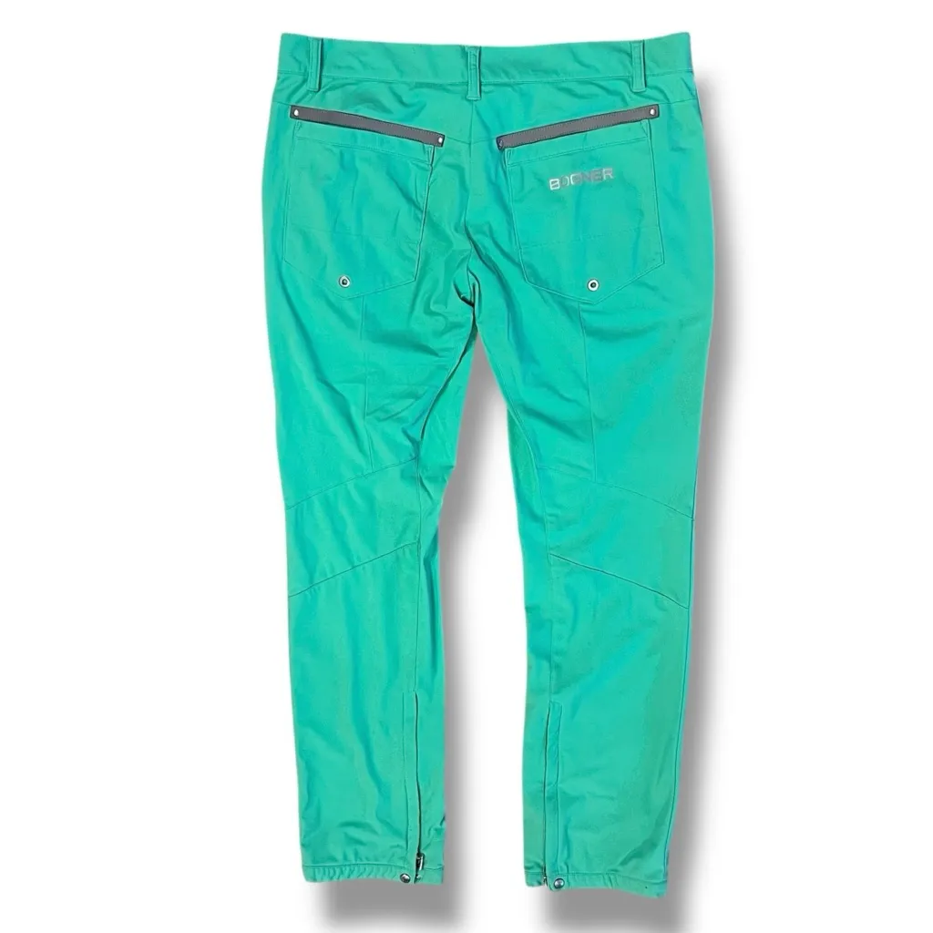 Bogner Women's Golf Pants RARE Green Size 8 Med Tech pant Zipper Leg Pockets EUC - Image 2