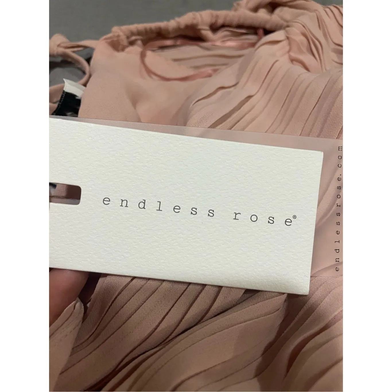 Anthropologie Endless Rose Dusty Pink Surplice Jumpsuit New Small Sold Out Onlin - Image 3