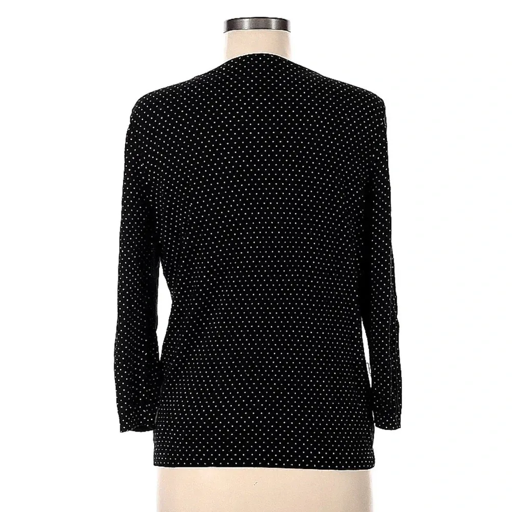 Talbots | Classic Timeless Polka Dot Button Down Cardigan Size Medium M - Image 2