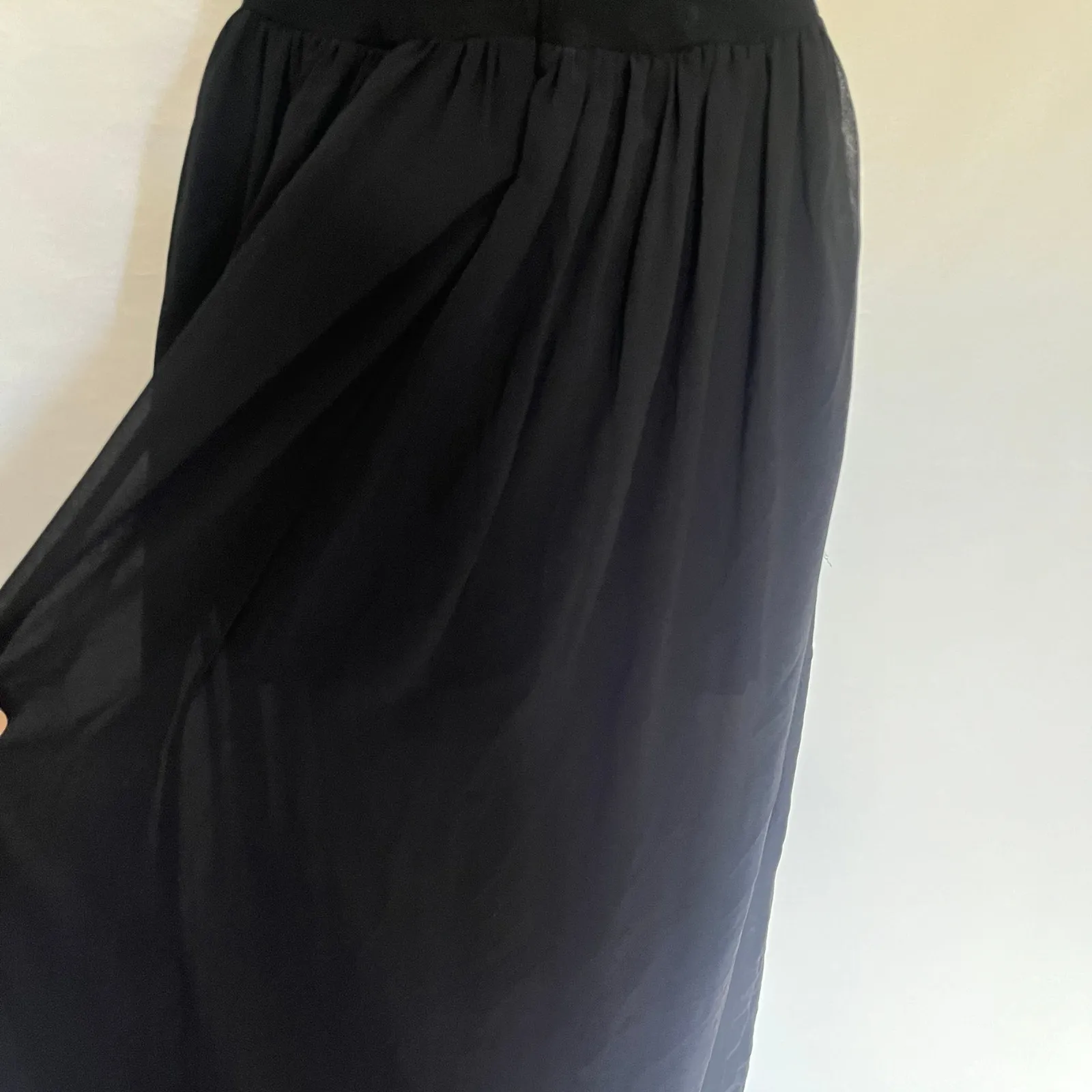 Keepsake The Label Spider Web Maxi Dress Sz XS Sheer Slit Vampy Whimsigoth Prom Black - Image 8