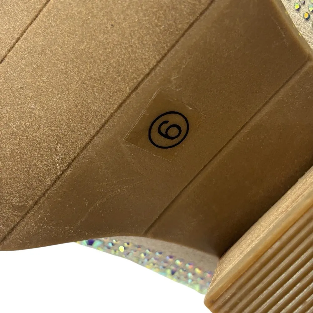 Madden Girl JOLENE Rhinestone point toe Western Ankle Booties Sparkles Size 6 - Image 7