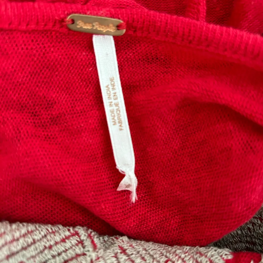 Free People  Ponce de Leon Top in Red Combo‎ Size Small - Image 7