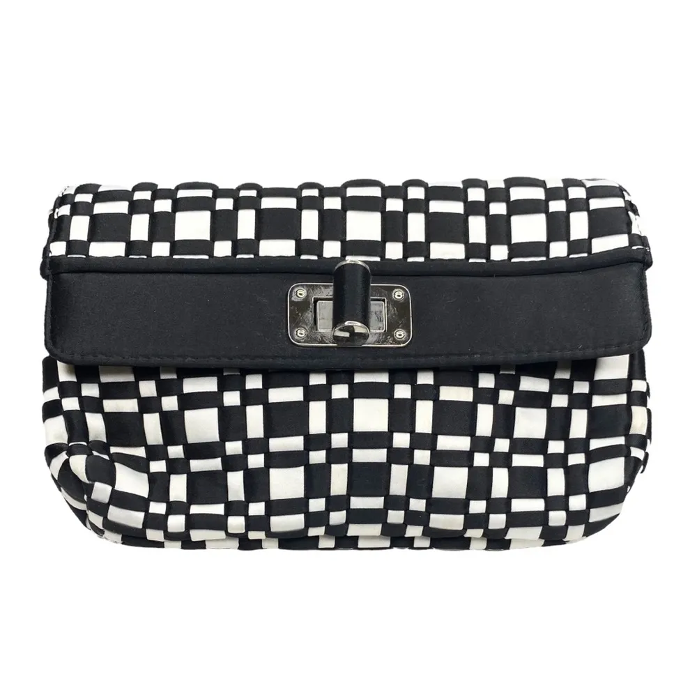 White House Black Market WHBM ⌘ Checkerboard Chain Handle Mini Bag ⌘ B + W ⌘ - Image 3